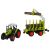Green and black remote control tractor with trailer and logs, 2.4G, 3.7V, 500mAh