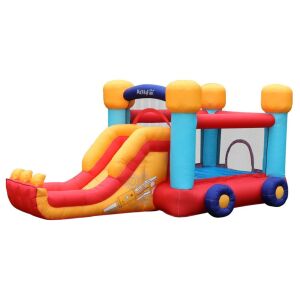 AirMyFun Pepita Car Inflatable Bouncer with Slide, Red and Yellow - Sport & Leisure
