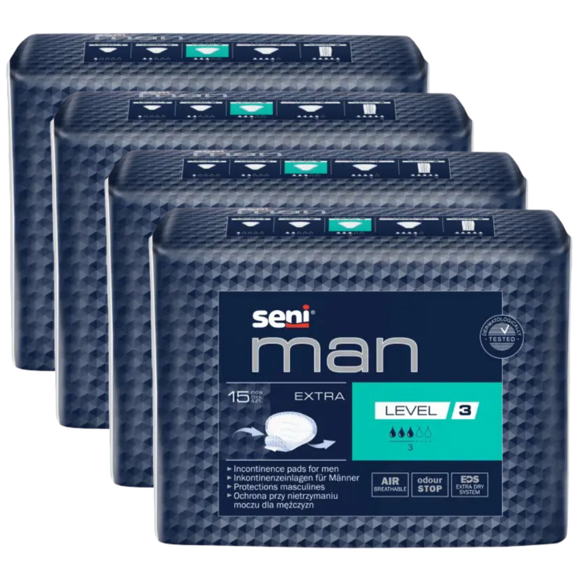 E-shop Seni Man Extra Level 3 mužské inkontinenčné vložky 4x15ks