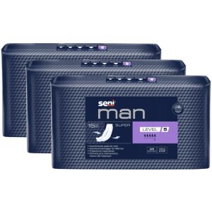 Seni Man Super Level 5 tampoane pentru incontinență masculină 3x15pcs
