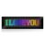 LED Mátrix Panel 20x64 'I LOVE YOU' üzenetet mutat