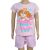 Fată purtând setul de pijama roz Nickelodeon Paw Patrol Skye