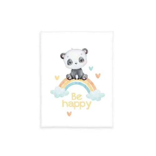 Herding Be Happy babatakaró panda és szivárvány mintával, 75x100cm - Babatakaró