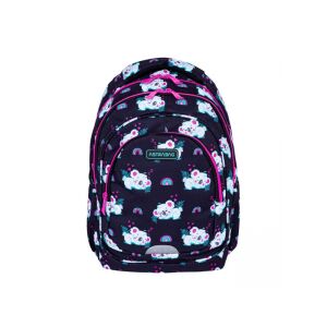 AstraBAG SLEEPY KOALA iskolai hátizsák első osztályosoknak, fekete koala mintával - Ovis hátizsák, táska