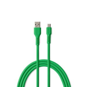 Colorum CK60-AC-04 USB-A - Type-C kábel 3A 1.8m - zöld 129111136 - USB kábel