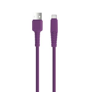 Setty KSA-C-1.5219 USB-A - Type-C kábel 2.1A 1.5m - lila 129112329 - Setty