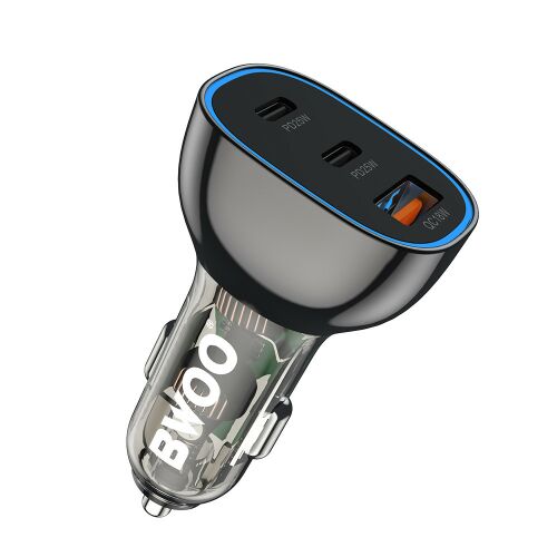 BWOO BO-CC96 autós töltő 1xUSB-A és 2xUSB-C csatlakozással 68W 129115893 - Jármű és alkatrész