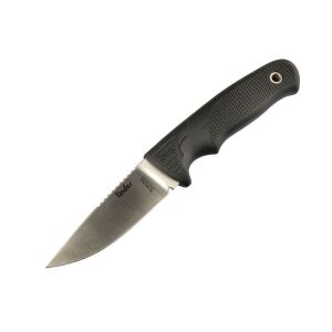 Nóż Linder Super Edge 1 z ostrzem stałym, z czarną rękojeścią - Nóż myśliwski i survivalowy