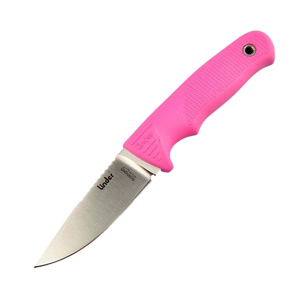 Nóż Linder Super Edge 1 Fixed Blade - Różowa rękojeść