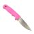 Nôž Linder Super Edge 1 s pevnou čepeľou, ružový rukoväť, nerezová oceľ ATS34