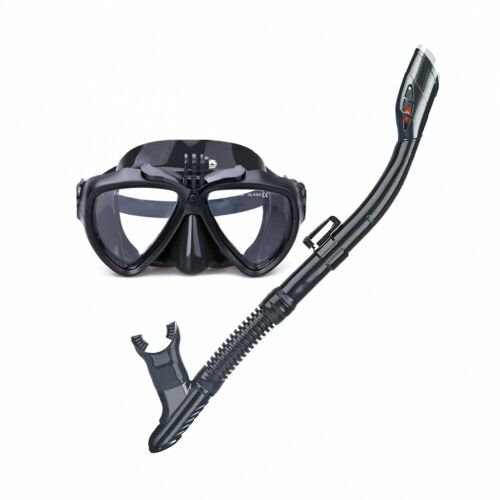 Set de scufundare și snorkeling Aloma WT-2 cu suport GoPro, negru