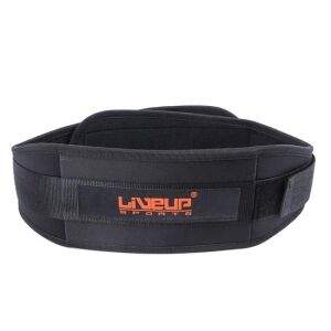 Pasek do podnoszenia ciężarów LiveUp Sports, czarny, 84-100cm, do przysiadów, martwego ciągu, wyciskania na ławce - Narzędzie fitness