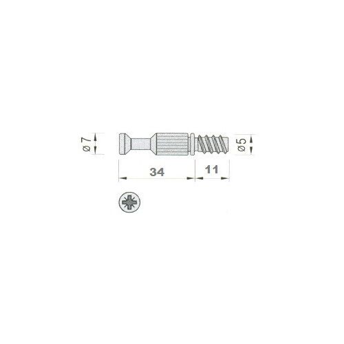 Bútorösszehúzó Csavar Excenteres Q15Mm 15020+15003 136104103