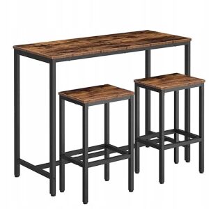 BAR SET BUCĂTĂRIE MASĂ+2 SCAUNE TABURET MODERN INDUSTRIAL 100 CM 137543330 - Mobilier pentru sufragerie