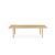 Маса за кафе Annelise, масивно дърво и MDF, естествен, 140 x 70 x 37,5 cm