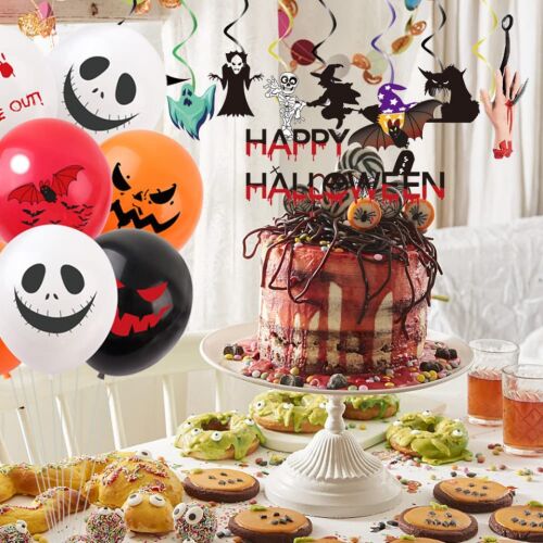 Zestaw dekoracji na Halloween firmy Formemory, lateks/tekstylia, wielokolorowy, 53 elementy