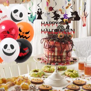 Sada dekorácií Formemory na Halloween, latex/textil, viacfarebná, 53 dielov 136163667 - Halloween dekorácie