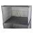 Inside view of grey 3-tier hanging shelf organizer for closet, 30cm x 30cm x 60cm