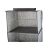 Close-up of Praktikus hanging closet organizer, gray fabric wardrobe shelf, closet storage solution