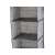 Inside view of grey 3-tier hanging shelf organizer for closet, 30cm x 30cm x 60cm