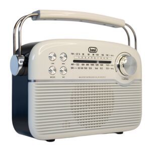 Trevi RA 7F50 BT Cremeweißes tragbares Solar Radio mit Bluetooth, USB und SD-Karten Eingang - Trevi Radios