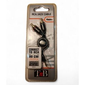 TNB TNB Jack 3,5 - RCA kábel Aranyozott csatlakozók, 80 cm hosszú kábellel és gubancolásgátlóval 129161233 - TnB