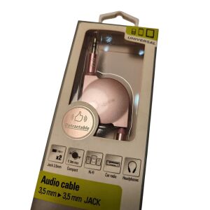 TNB TNB Jack 3,5 - Jack 3,5 kábel aranyozott csatlakozókkal,  1,1 méteres kábellel, puder rózsaszínben 129161236 - TnB