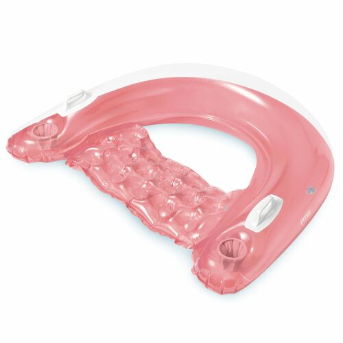 Intex Pink Inflatable Pool Chair with Cup Holders