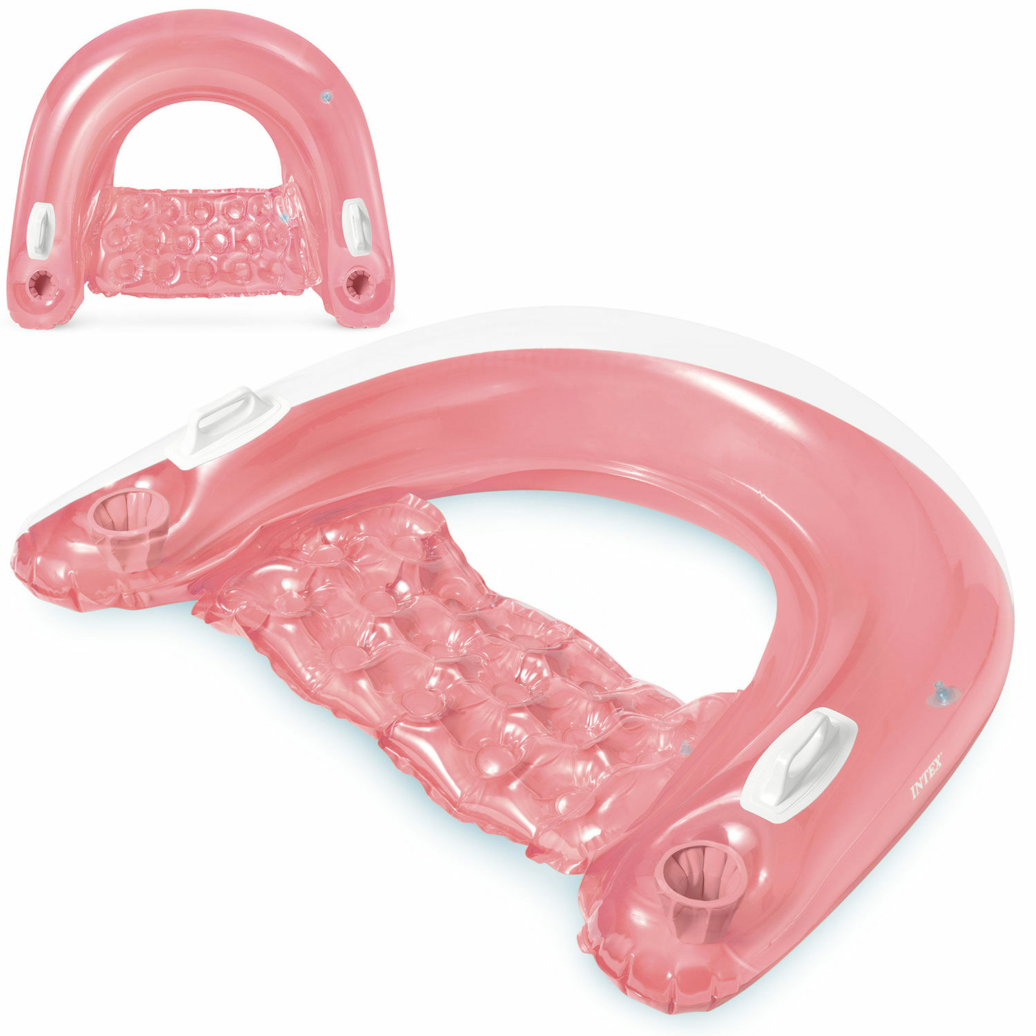 Úszószék fogantyúval 147 x 99 cm rózsaszín intex 58859