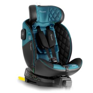 Nukido Prestige Line Black and Blue 0-36 kg Isofix Car Seat, angled view - Babies & Toddler