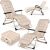 Folding garden lounger with cushion chillwell sofotel 2 piece set in beige 129166421
