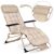Klappbare Gartenliege mit Kissen chillwell sofotel 2er Set in beige 129166421
