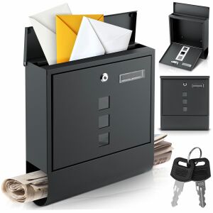 Levélszekrény 34x30,5x10 cm antracit hm-861