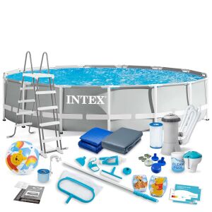 Intex 457 x 107 cm Fémvázas Medence Szett Tartozékokkal - Kerti medence