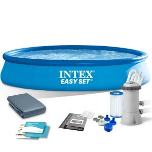 Intex Easy Set 457 x 84 cm felfújható medence szűrőszivattyúval és tartozékokkal - Kerti medence