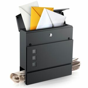 Levélszekrény 37x37x10,5 cm antracit hm-863