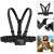 Puluz action camera chest mount harness with adjustable straps and usage example