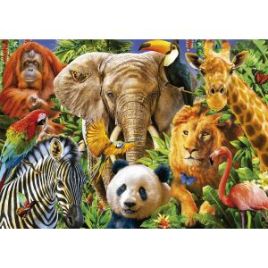 Imagine puzzle Educa 500 piese - Colaj animale sălbatice - Educa Puzzle