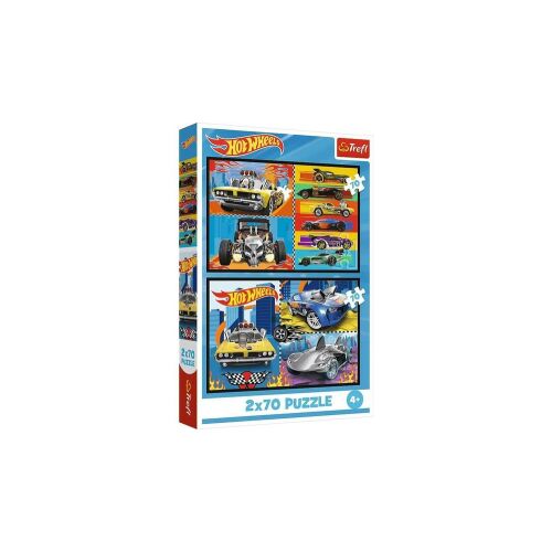 Trefl 2 x 70 db-os puzzle - Hot Wheels (34442) 129177446 - Puzzle