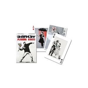 Karty do gry Banksy, talia 55 standardowych kart do gry z dziełami słynnego artysty ulicznego Banksy'ego - Gra karciana