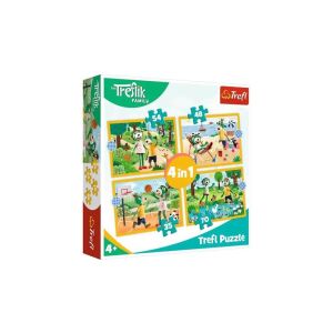 Trefl 4 in 1 Puzzle, Die Abenteuer der Treflik-Familie, 35, 48, 54, 70 Teile, 4 verschiedene Bilder - Trefl Puzzle