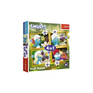 Trefl 4 az 1-ben puzzle (35,48,54,70 db-os) - Hupikék törpikék (34664) 129178793 - Puzzle & Kirakó