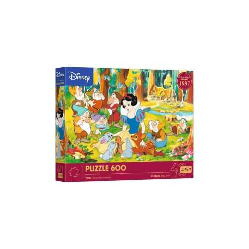 Trefl 600 db-os puzzle - 40 Éves Jubileum - Disney - Hófehérke és a hét törpe (37603) 129178810