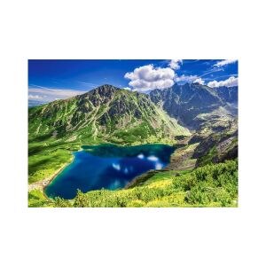 Ukończone puzzle Castorland 500 elementów przedstawiające Tatry Polskie, z pięknym jeziorem i górskim krajobrazem - Castorland Puzzle