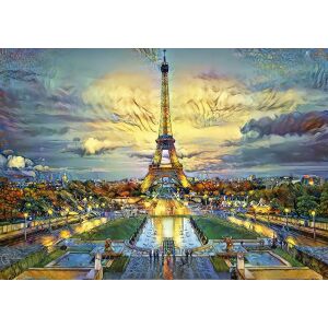 Puzzle Turnul Eiffel, opera de artă de Pedro Gavidia - Educa Puzzle