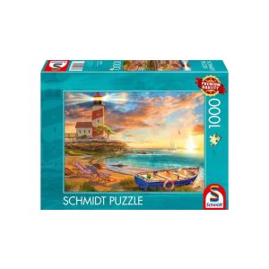Schmidt 1000 db-os puzzle - Sunset over lighthouse bay (59765) 129180100 - Schmidt