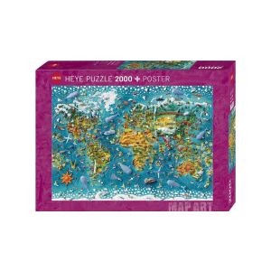 Heye 2000 db-os puzzle - Map Art - Miniature World (29983) 129180122 - Heye