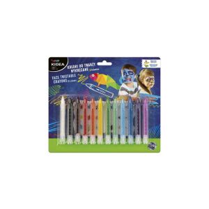 Creioane pentru față 12 culori răsucite KIDEA 129180551 - Vopsele pentru fata