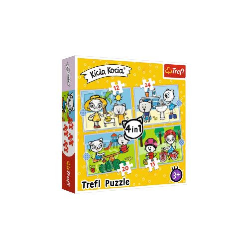 4-in-1-Puzzle Kitty Fat's Day TREFL 129181064
