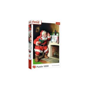 Trefl 1000 darabos kirakós játék, Coca-Cola Mikulás a kandallónál - Trefl Puzzle